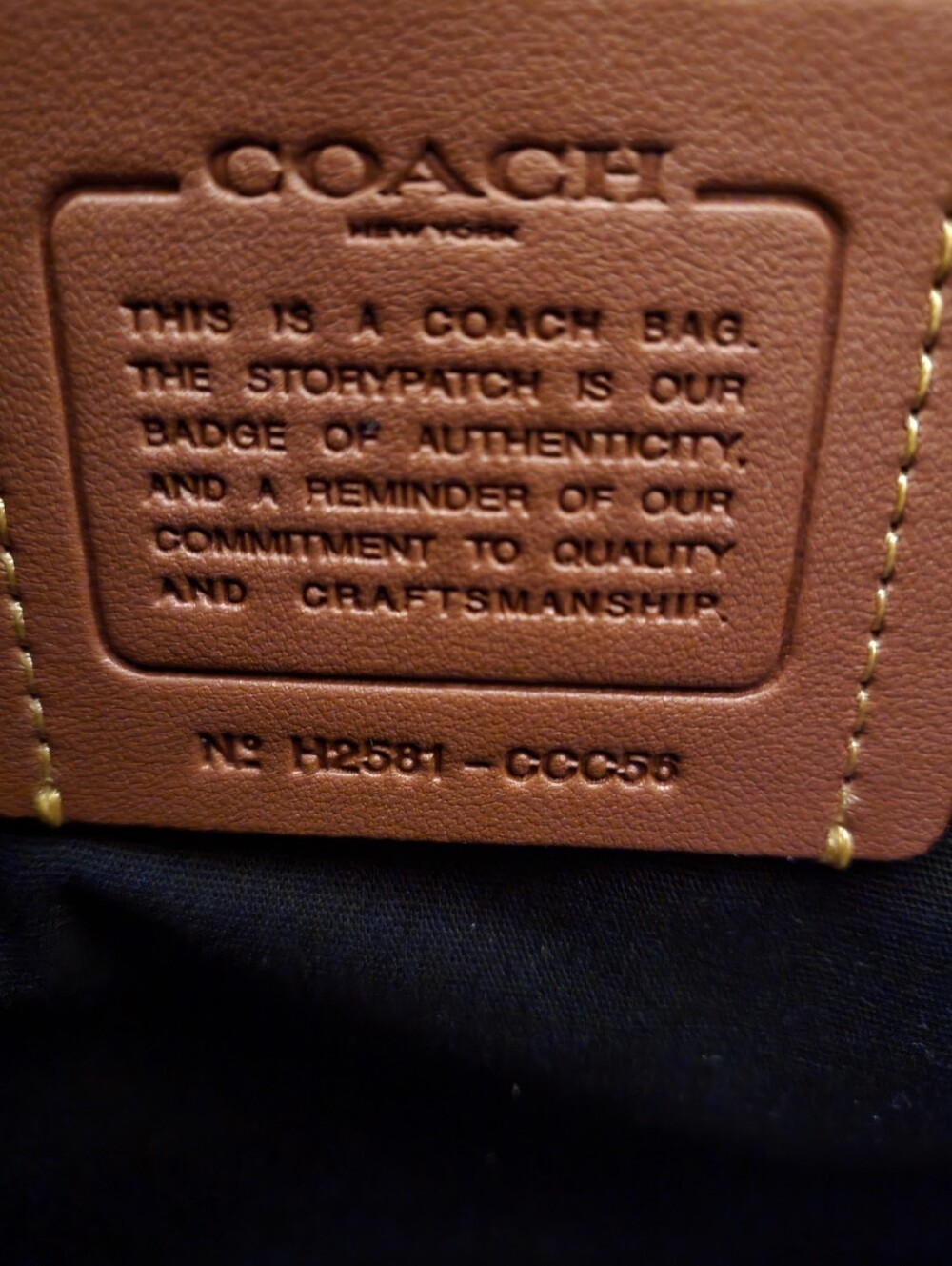NWOT - Coach Patchwork Corduroy Tote in Brown and Tan - Never Used - Picture 5 of 6